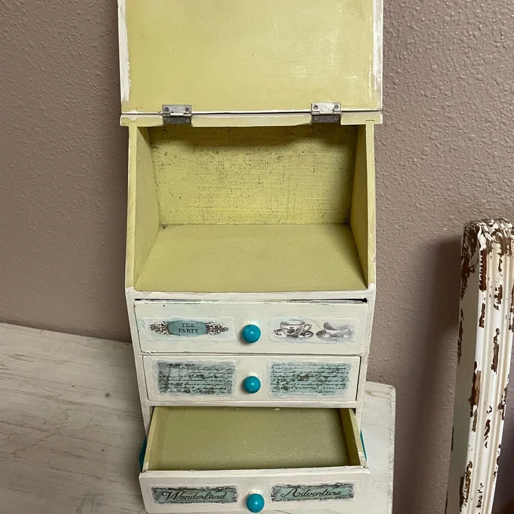 Whimsical Alice in Wonderland Themed Chest - Picture 2 of 3